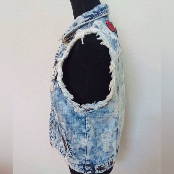 Punk Rock Denim Vest! - Picture 3 of 6